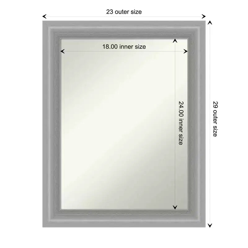 23"x29" schmaler Badezimmerspiegel ohne Facettenschliff: inklusive Montagematerial