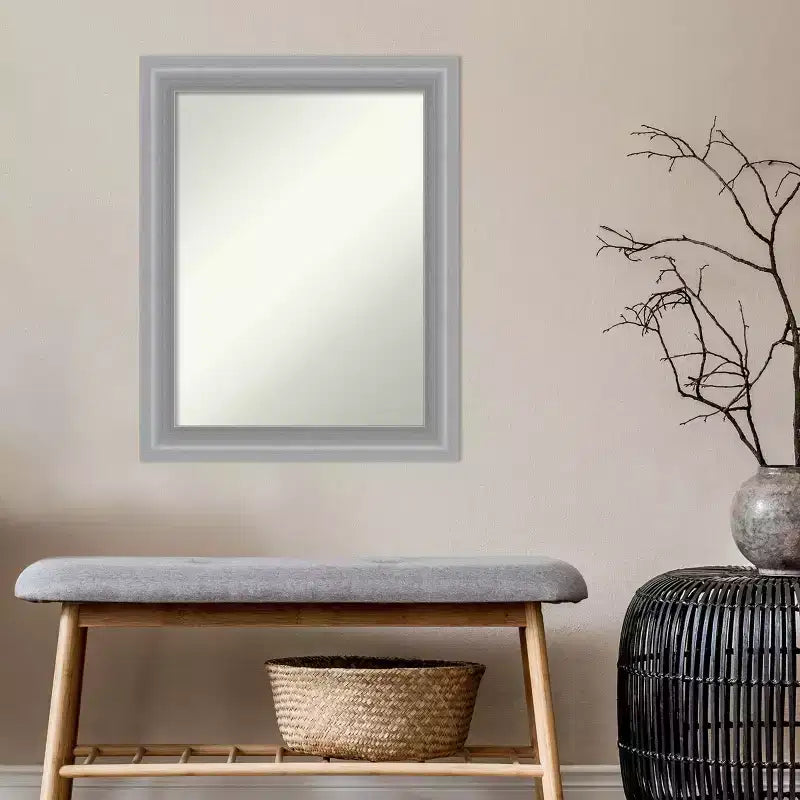 23"x29" schmaler Badezimmerspiegel ohne Facettenschliff: inklusive Montagematerial