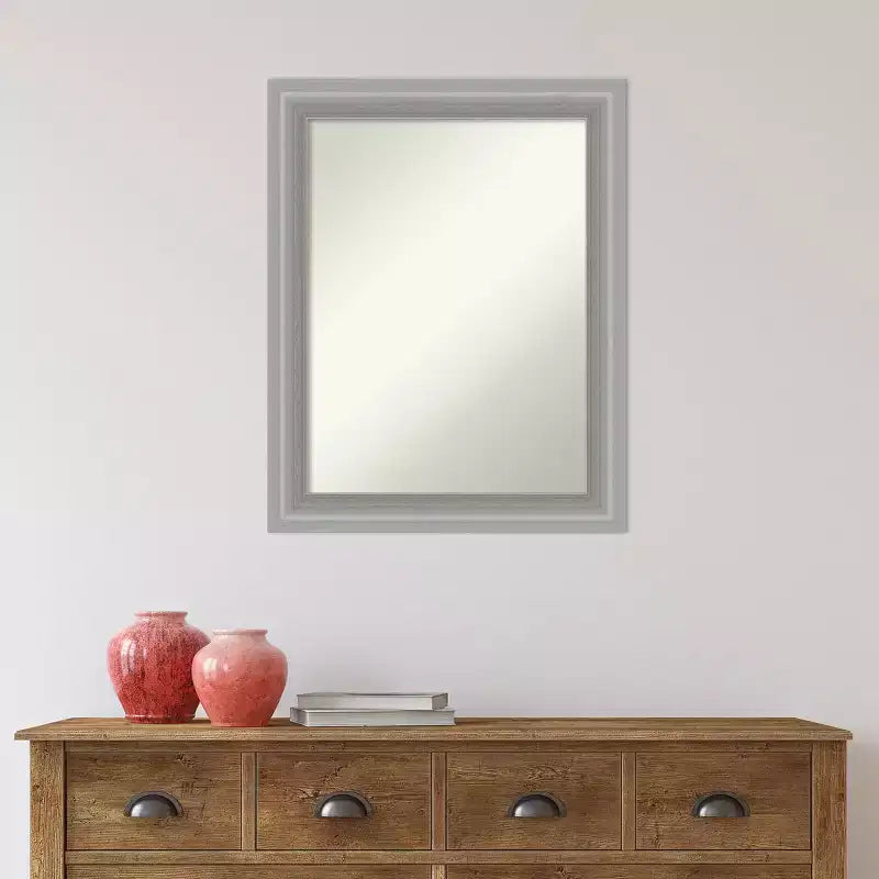 23"x29" schmaler Badezimmerspiegel ohne Facettenschliff: inklusive Montagematerial