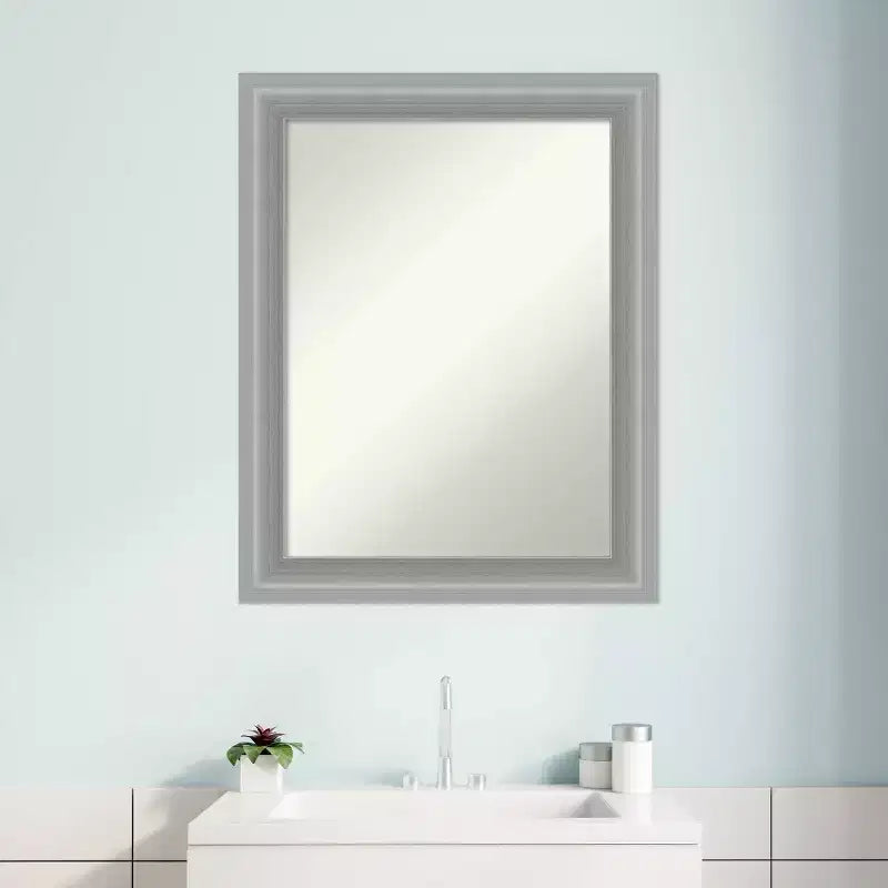 23"x29" schmaler Badezimmerspiegel ohne Facettenschliff: inklusive Montagematerial