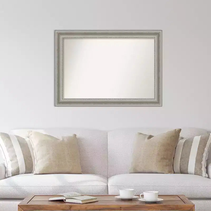 42" x 30" Wandspiegel in Silber ohne Facettenschliff