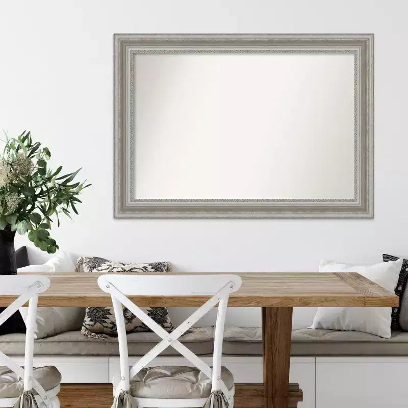 42" x 30" Wandspiegel in Silber ohne Facettenschliff