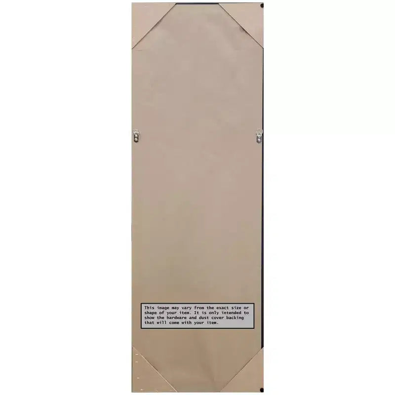 Miroir de porte en bois de couleur pacanier clair, sans biseau, 17" x 51"