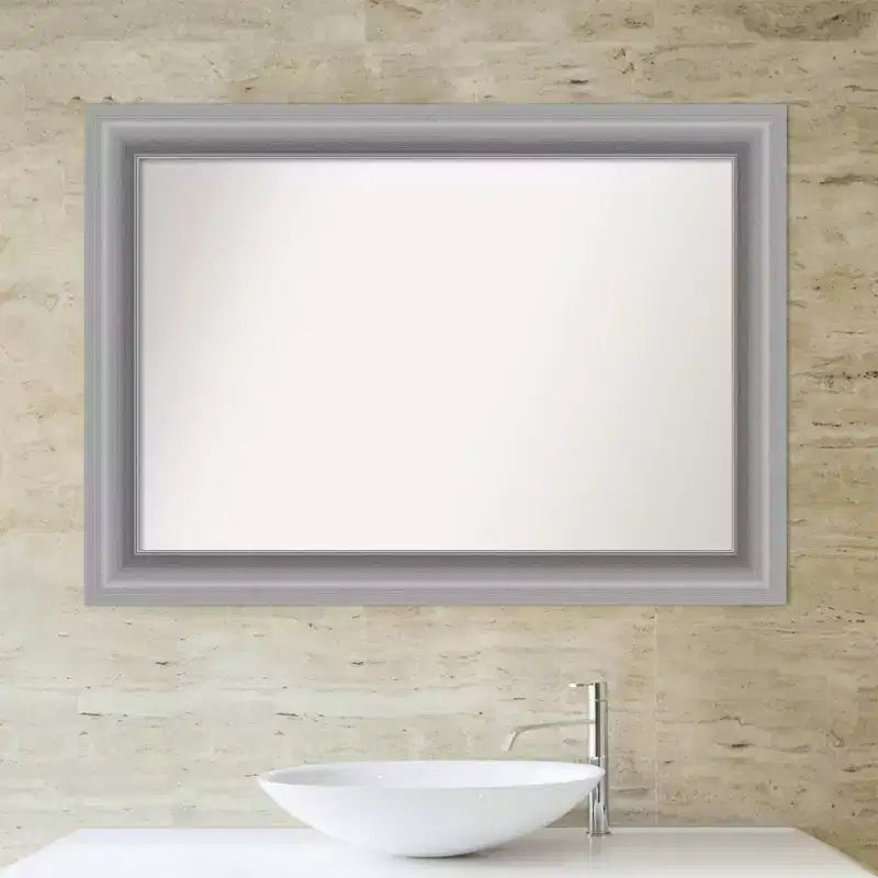 Miroir mural sans biseau, 42" x 30" : matériel de montage inclus