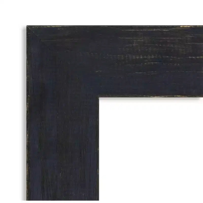 Espejo de pared de madera azul marino tipo revestimiento traslapado, sin bisel, 22" x 28"