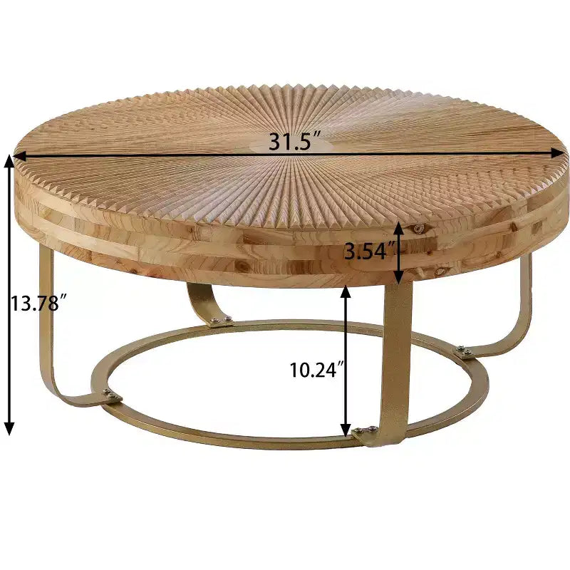 33.86 Retro-Couchtisch mit aufklappbarer Tischplatte und Metallbeinen, stilvoller Beistelltisch fürs Wohnzimmer, runder Wohnzimmertisch, Tragkraft 220lbs, Wohnaccessoire