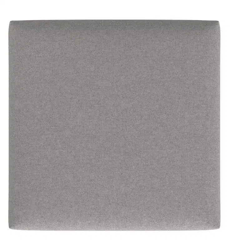 36 Zoll breiter, zeitgenössischer quadratischer Couchtisch mit Stauraum, Ottomane mit aufklappbarem Deckel, Polyester-Leinenbezug, Mid-Century-Stil
