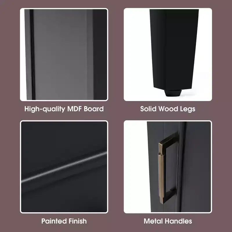 Juego de lavabo y tocador pequeño de 30 para baño con almacenamiento, armario de madera para el suelo del baño con cajones y puerta, negro