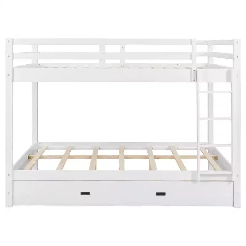 Litera de madera tamaño queen con cama nido para habitación infantil y apartamento