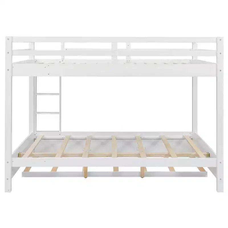 Litera de madera tamaño queen con cama nido para habitación infantil y apartamento