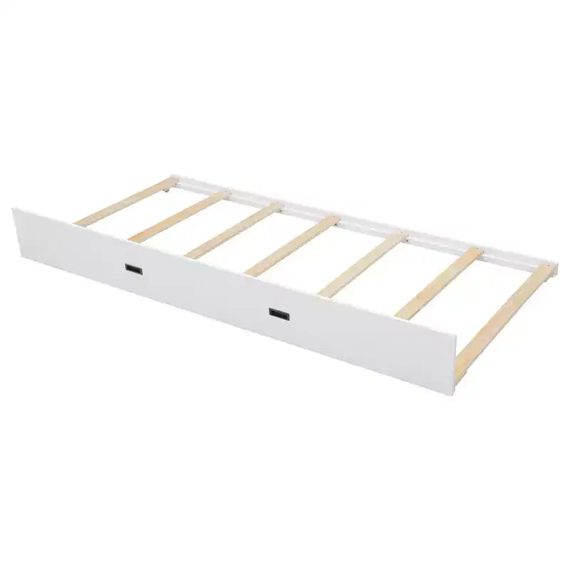 Litera de madera tamaño queen con cama nido para habitación infantil y apartamento