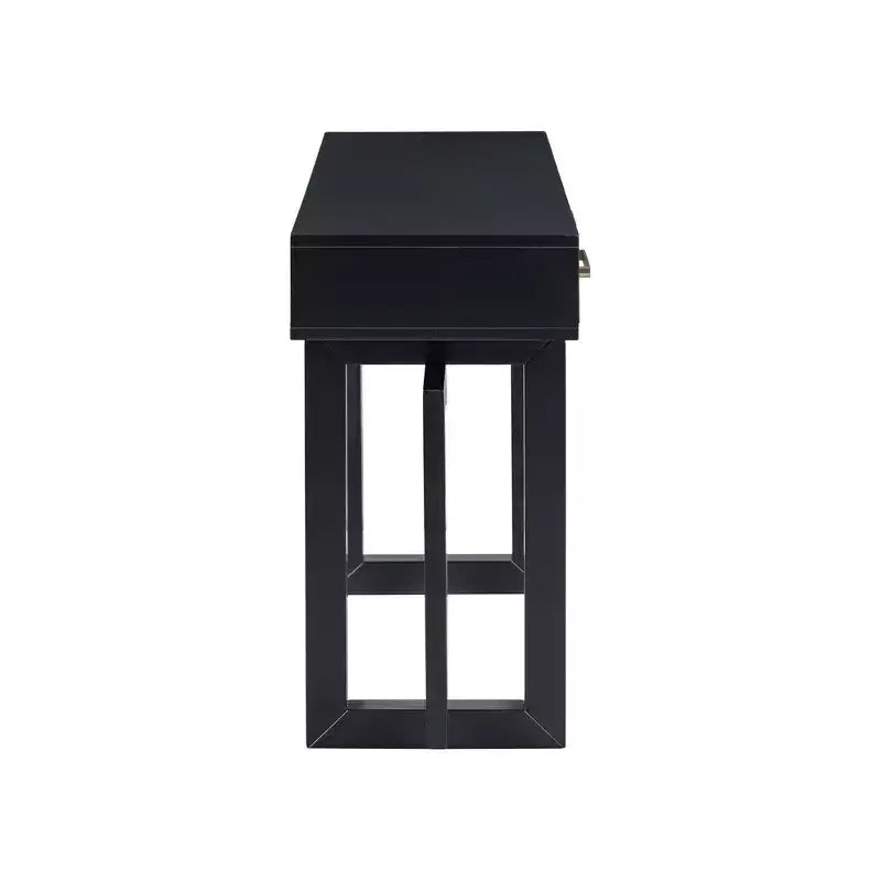Console moderne au style artistique avec 3 tiroirs, élégante table d’entrée à pieds croisés, pour l’entrée ou le salon