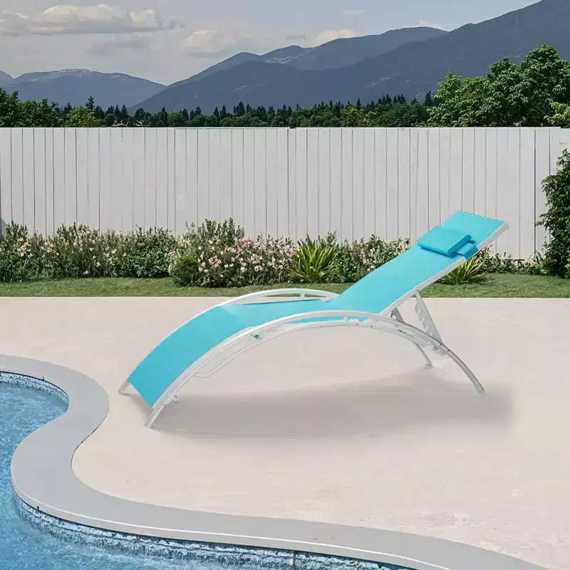2er-Set Gartenliegestühle mit verstellbarer Rückenlehne, wetterfeste Sonnenliegen für Garten, Balkon und Strand