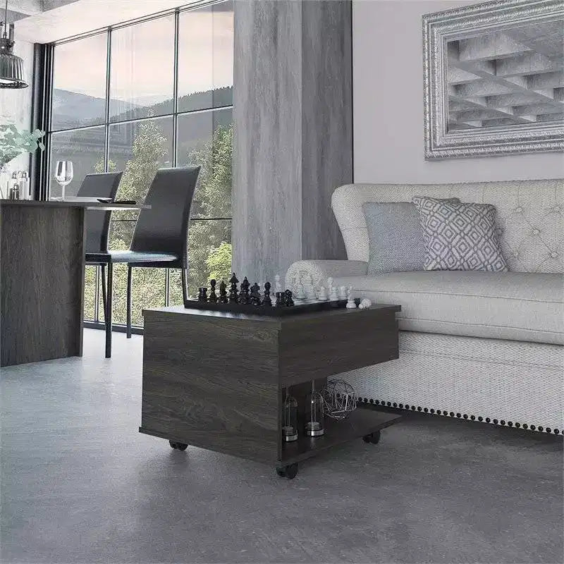 Couchtisch: moderner rechteckiger Tisch mit Schublade, Holzlaminat