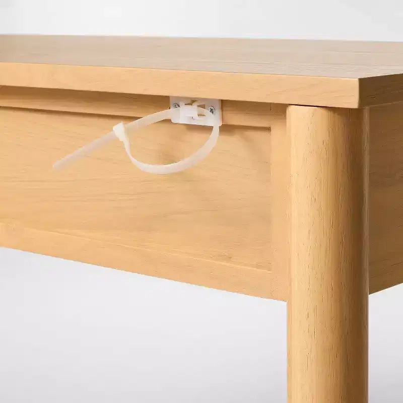 48-Zoll-Konsolentisch aus modernem Holz mit Schubladen (Braun)