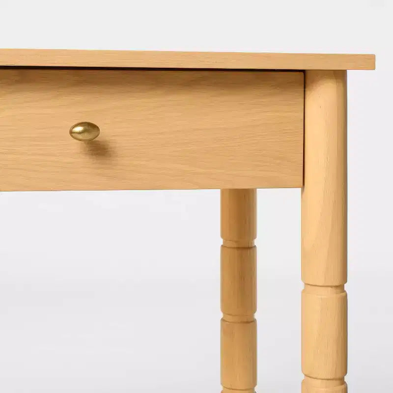 48-Zoll-Konsolentisch aus modernem Holz mit Schubladen (Braun)