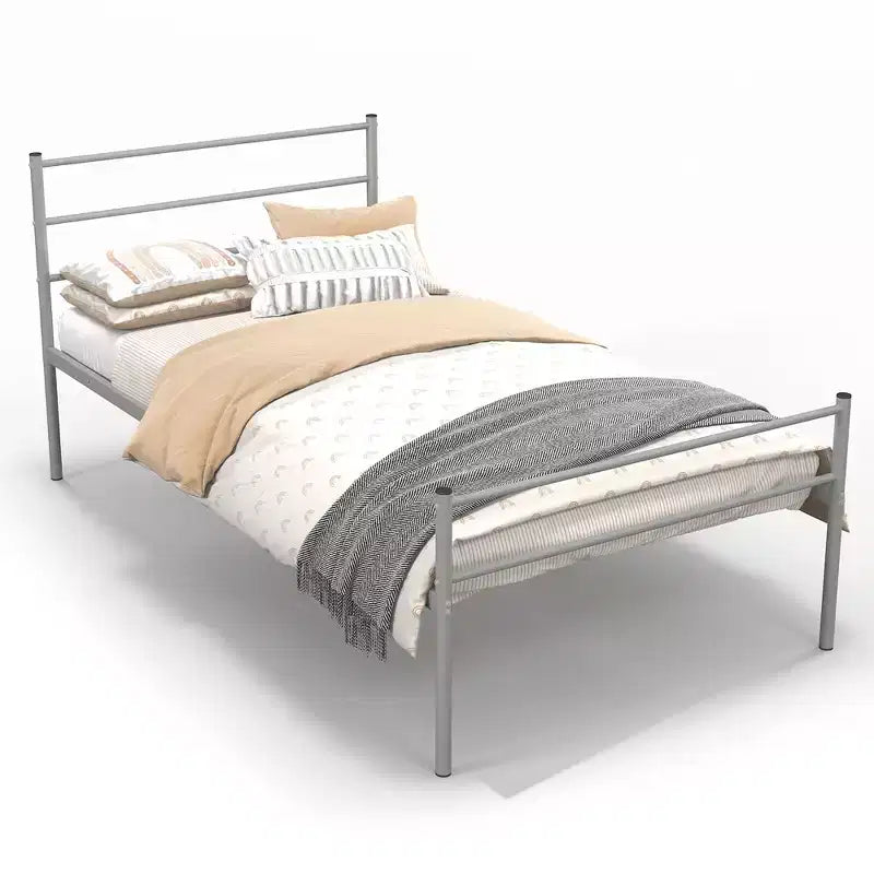 Metallbettgestell für Einzelbett, Matratzenunterbau, kein Boxspring erforderlich