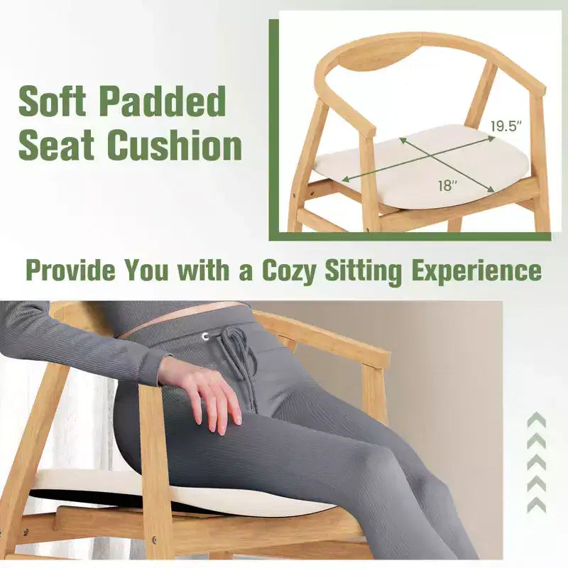 Silla decorativa de bambú, sillón moderno de bambú, silla tapizada para el salón