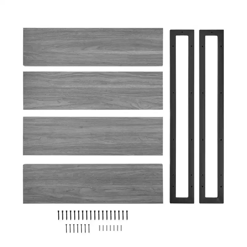 36 x 28.4 4-stufiges schwebendes Wandregal mit Halterungen