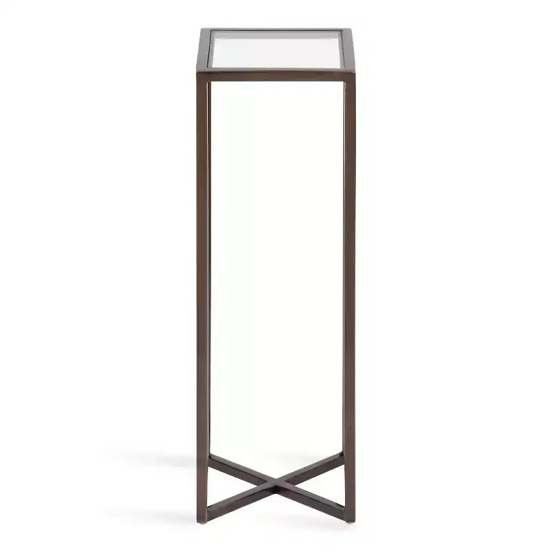 Mesa auxiliar cuadrada de metal