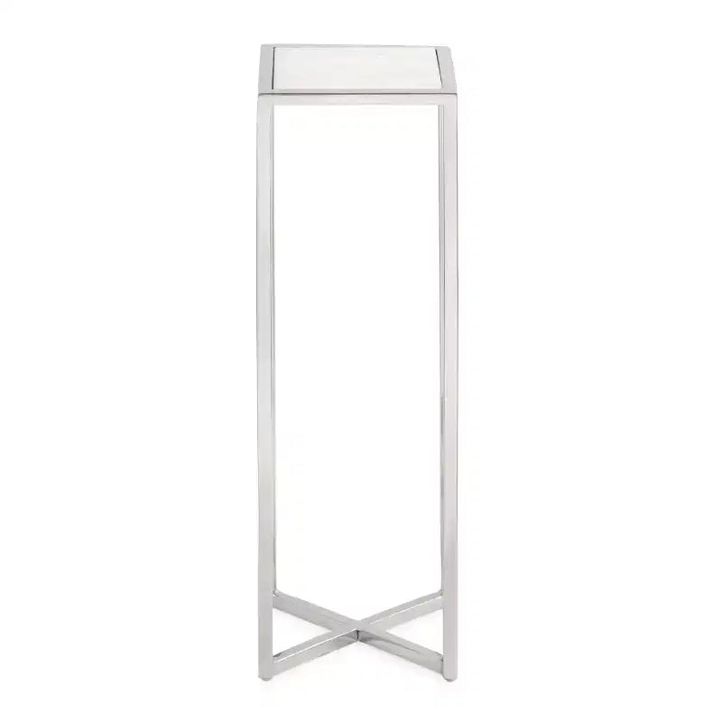 Mesa auxiliar cuadrada de metal