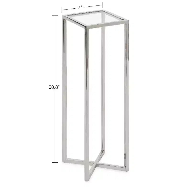 Mesa auxiliar cuadrada de metal