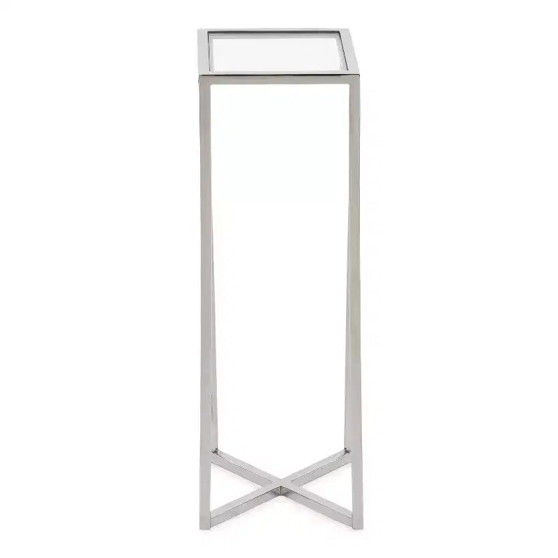 Mesa auxiliar cuadrada de metal