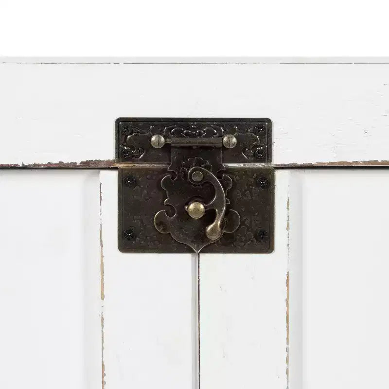 Mesa auxiliar rectangular de madera, 21x27x15, blanca