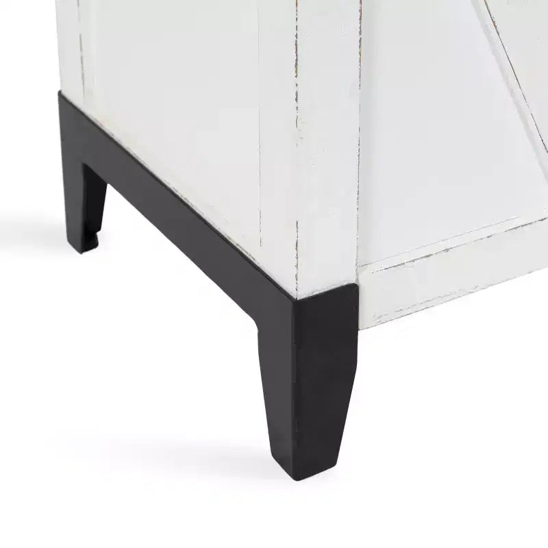 Mesa auxiliar rectangular de madera, 21x27x15, blanca