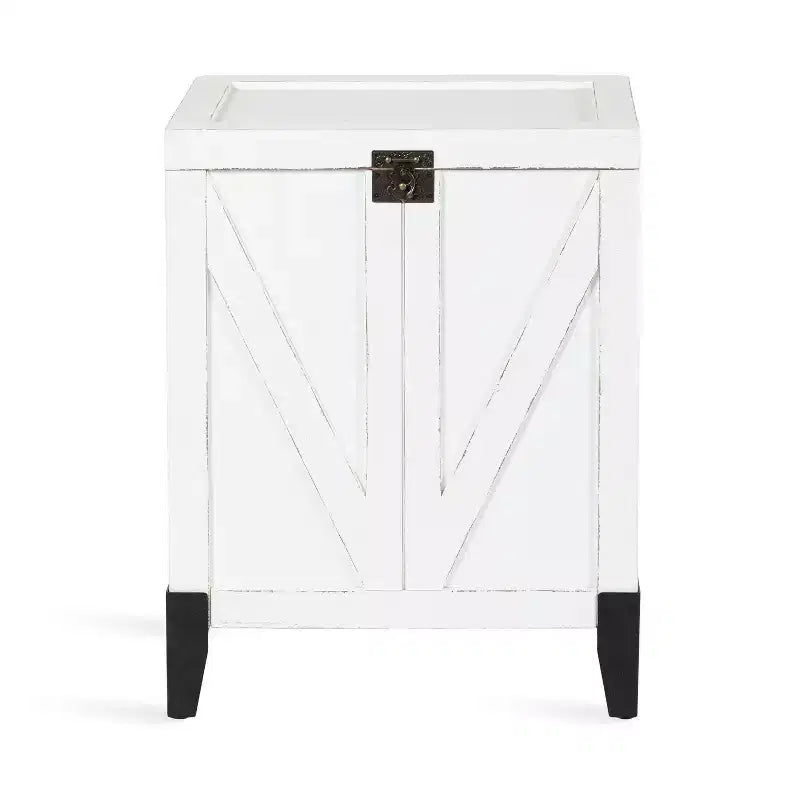 Mesa auxiliar rectangular de madera, 21x27x15, blanca