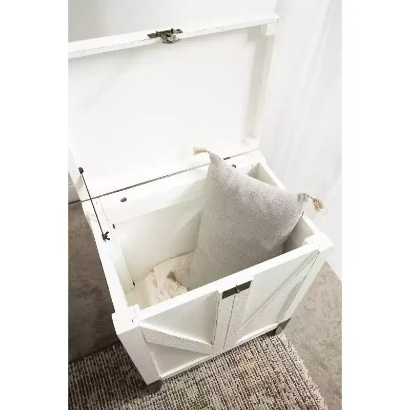 Mesa auxiliar rectangular de madera, 21x27x15, blanca